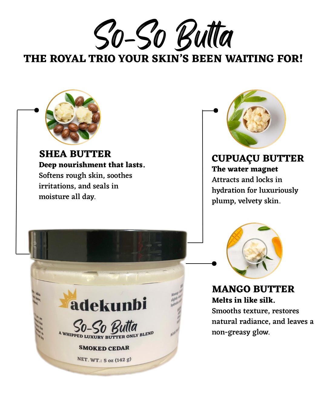 So-So Butta | Smoked Cedar |Whipped Body Butter