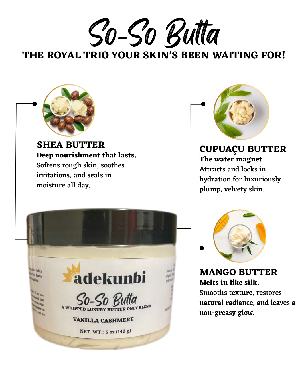 So-So Butta | Vanilla Cashmere | Whipped Body Butter