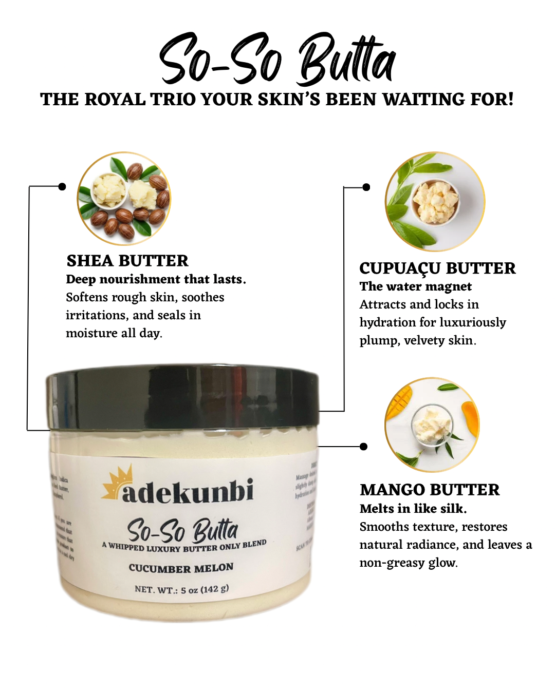 So-So Butta | Cucumber Melon | Whipped Body Butter